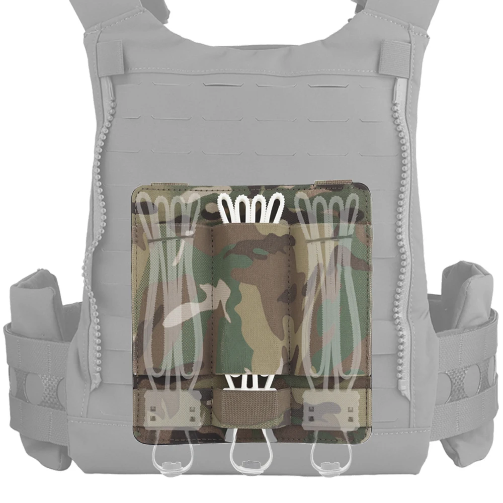 Tactical Vest Men - Taktischer elastischer Kunststoff-Kabelbinderhalter, Molle-Kabelbinder, Aufbewahrungsorganisator für