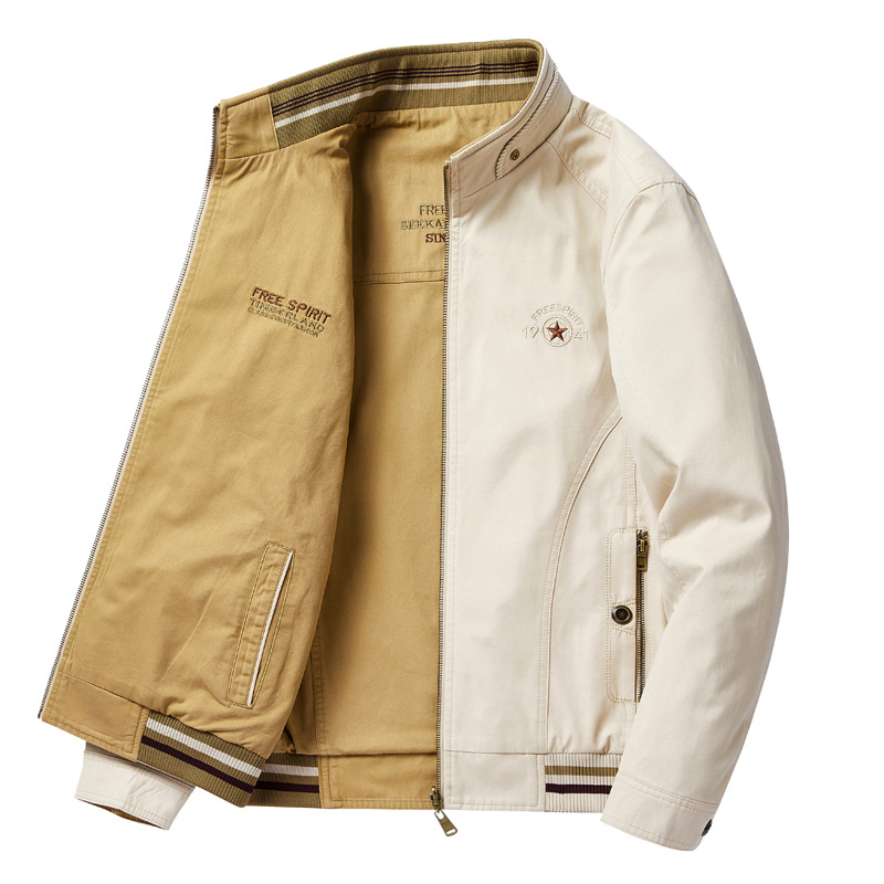 Windbreaker Men Zip - Doppelseitig tragbare Wanderjacke für Herren, wasserdichte