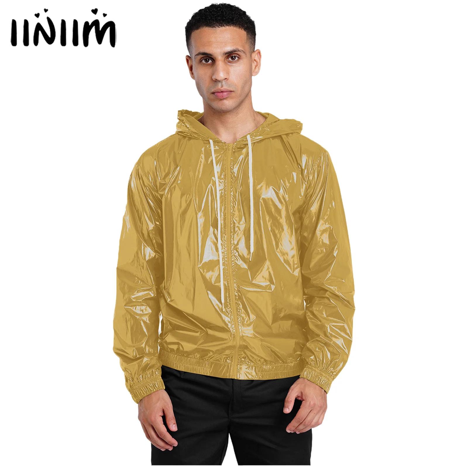 Windbreaker Men Zip - Wasserdichte Herrenjacke mit Kapuze, Oberteil mit