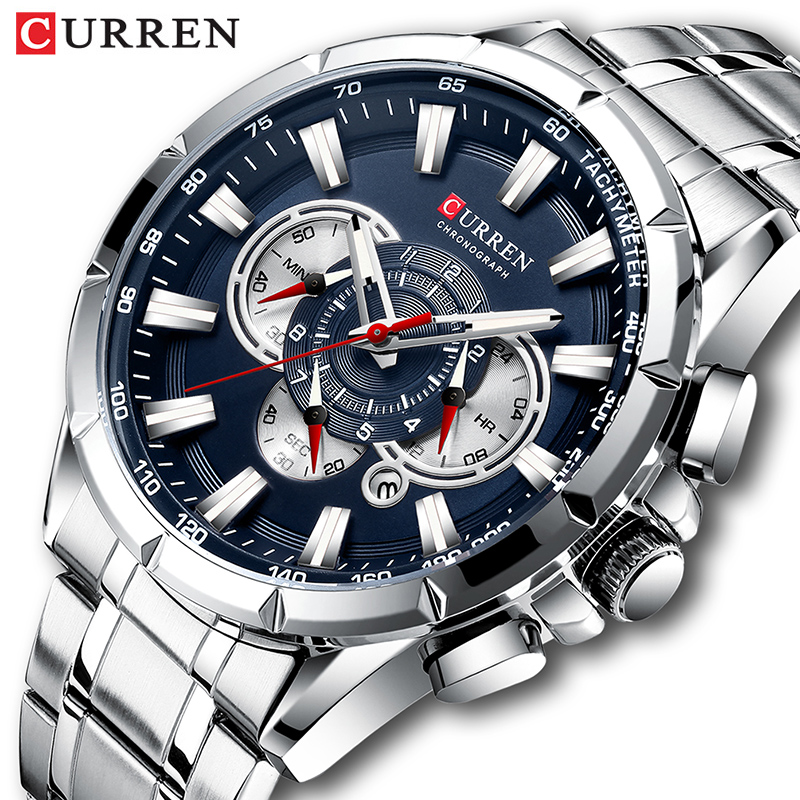 Men'S Fashion Magazine - CURREN Armbanduhr Männer Wasserdichte Chronograph Militär