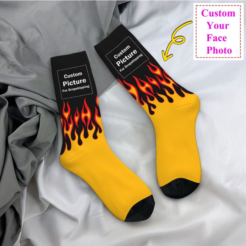 Men'S Fashion Logo - Personalisierte Socken mit individuellem Foto-Logo für