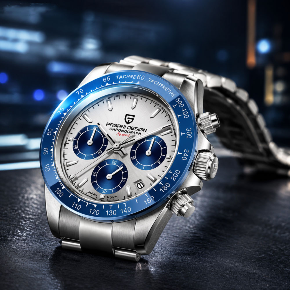 Men'S Fashion Magazine - PAGANI DESIGN 40mm Herrenuhr Edelstahl Chronograph
