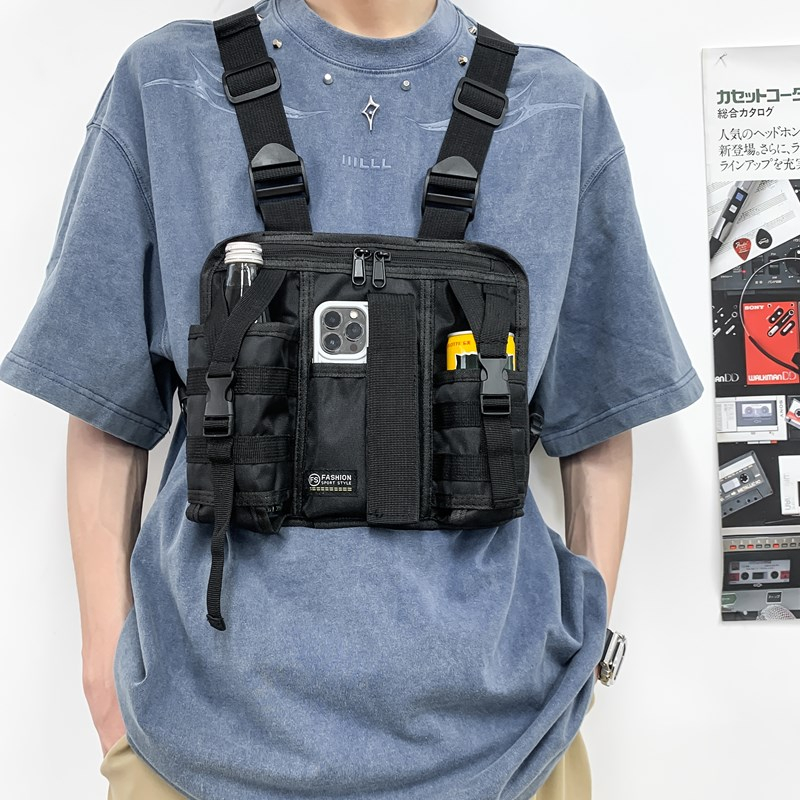 Tactical Vest Men - Hip-Hop Streetwear Männer Brusttasche 2025, neuer