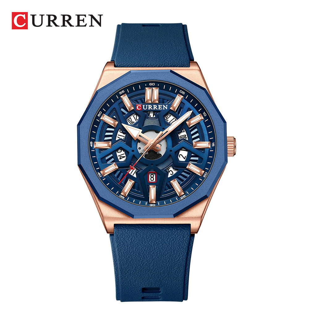 Men'S Fashion Magazine - CURREN 8437 Unisex Minimalistische Quarzuhr Polygonales