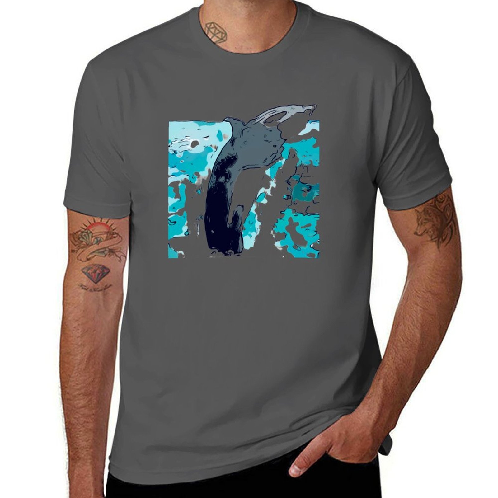 Men'S Fashion Nova - Nova Scotia Whale 2 T-Shirt, lässiges,