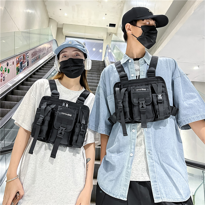 Tactical Vest Men - Hip-hop Streetwear Damen Brust Tasche 2025New