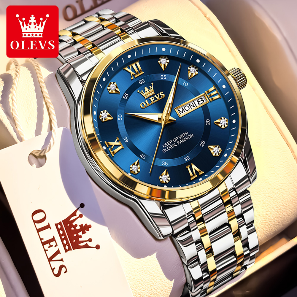 Men'S Fashion Magazine - OLEVS Marke Mode herren uhren edelstahl