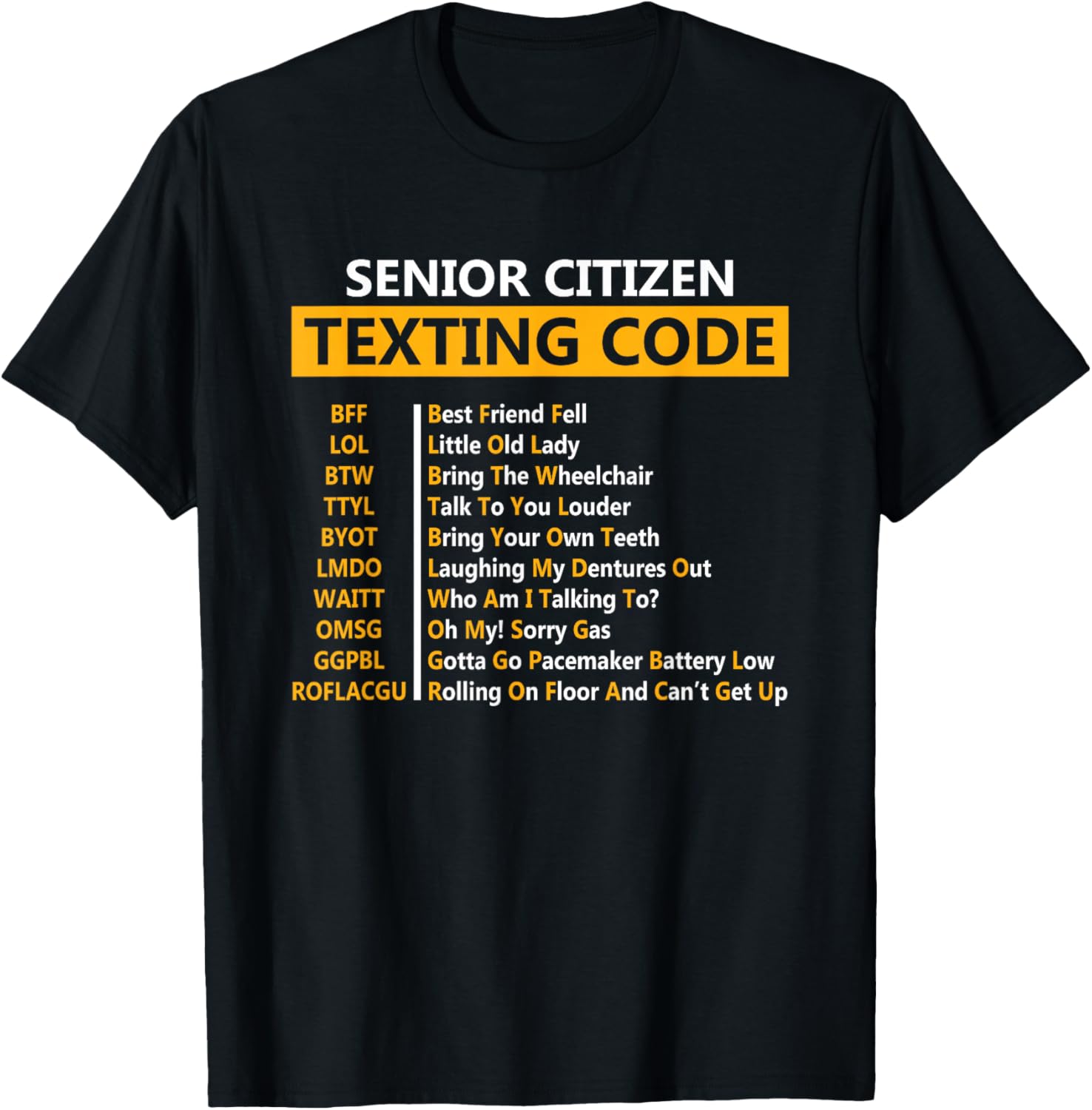 Men'S Fashion For 60 Year Old - Senior Citizen Texting Code Lustiges Grafik-T-Shirt