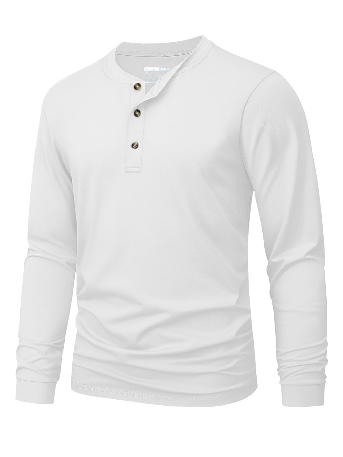 Men'S Spring Fashion - Herren-Henley-T-Shirt, schlicht, einfarbig, bedruckt, langärmelig, modisch,