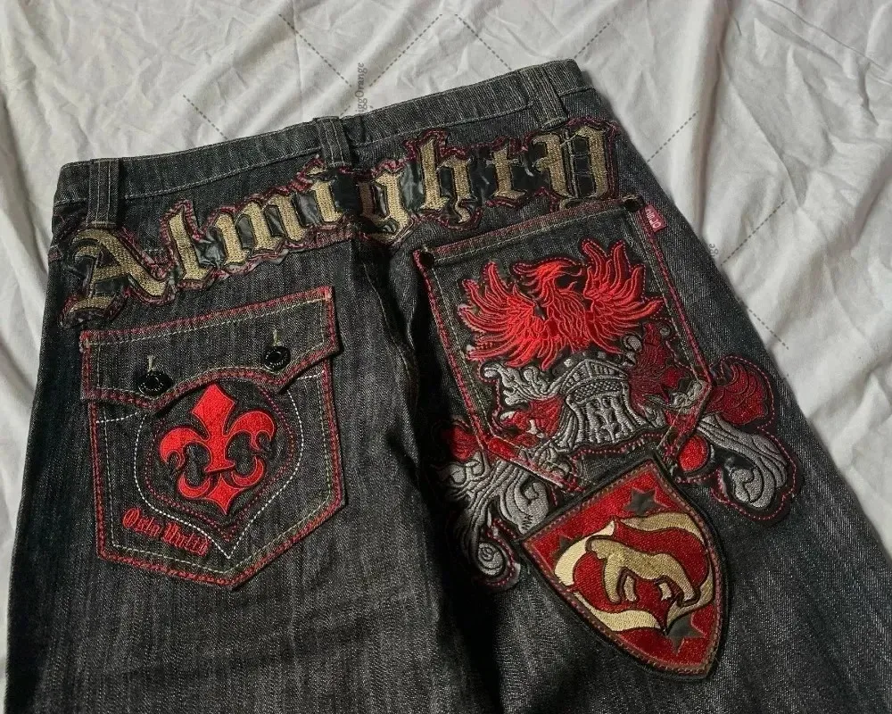 Men'S Fashion For 60 Year Old - Y2K Retro American High Street Patchwork-Jeans