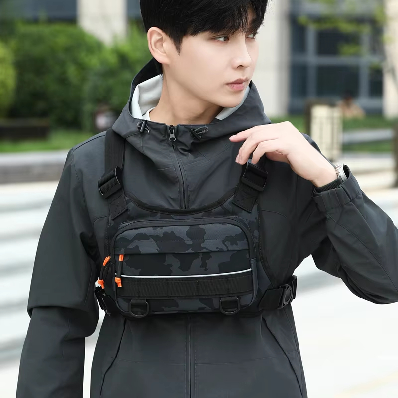 Tactical Vest Men - Fahrrad-Brusttasche Taktischer Rucksack Camping Klettern Jagd
