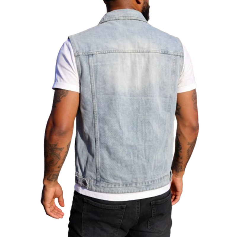 Men'S Fashion Vest With Jeans - Frühling Sommer Herren Jeanswesten Mode Vintage