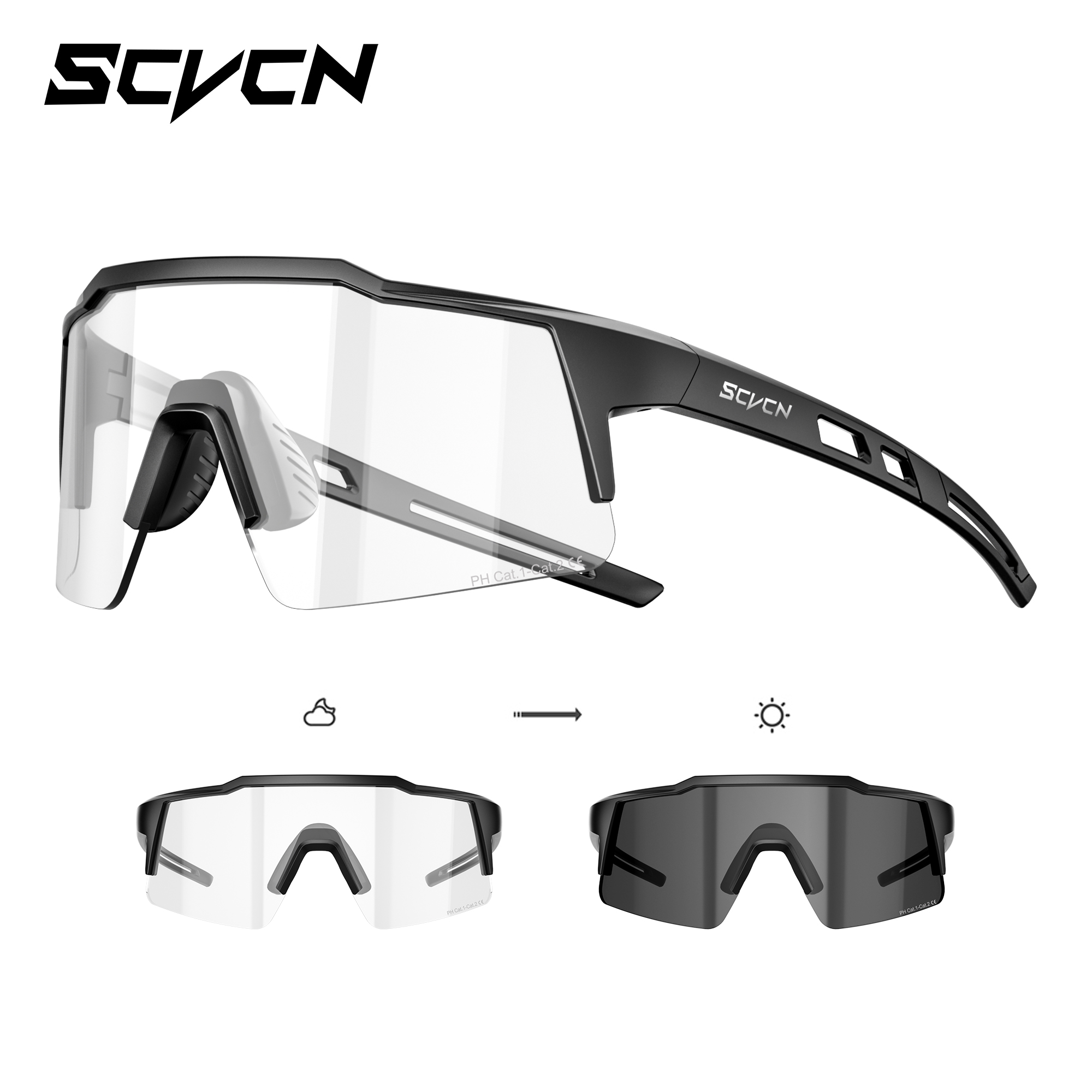Men'S Fashion Glasses 2026 - SCVCN 2026 Neue Fahrrad-Sonnenbrille Photochrome Wanderbrille