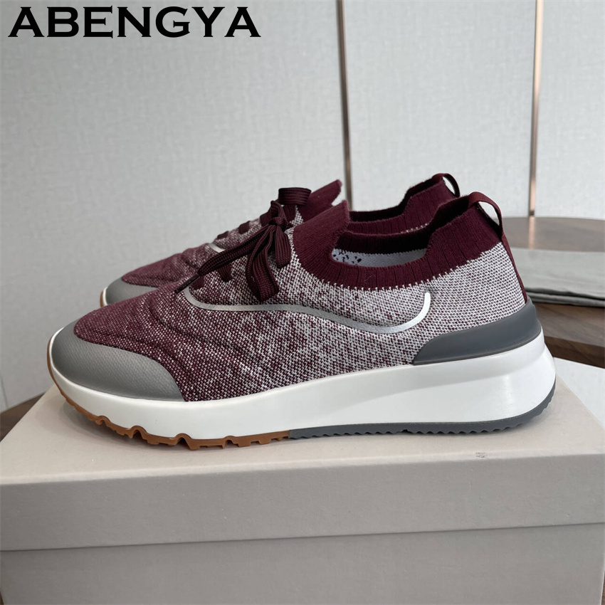 Men'S Fashion Loafers Shoes - Neue mehrfarbige gestrickte Loafer-Schuhe für Herren,