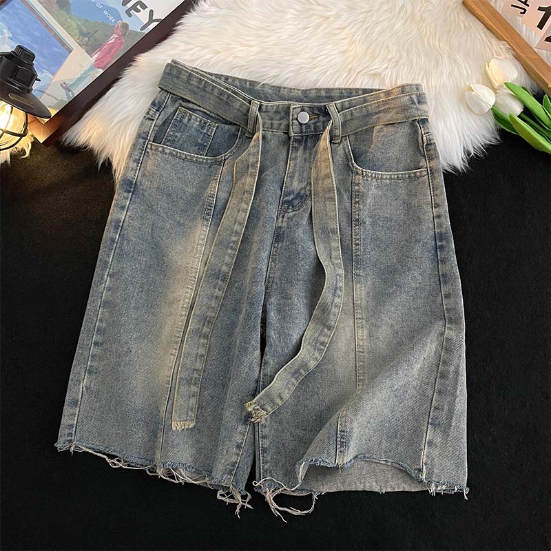 Sommer dünne Fransen Denim Sho – Men'S Fashion Trousers Bewertung und Preis