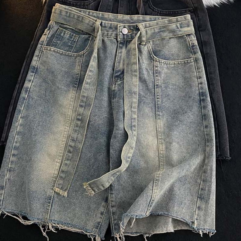Sommer dünne Fransen Denim Sho – Men'S Fashion Trousers Bewertung und Preis