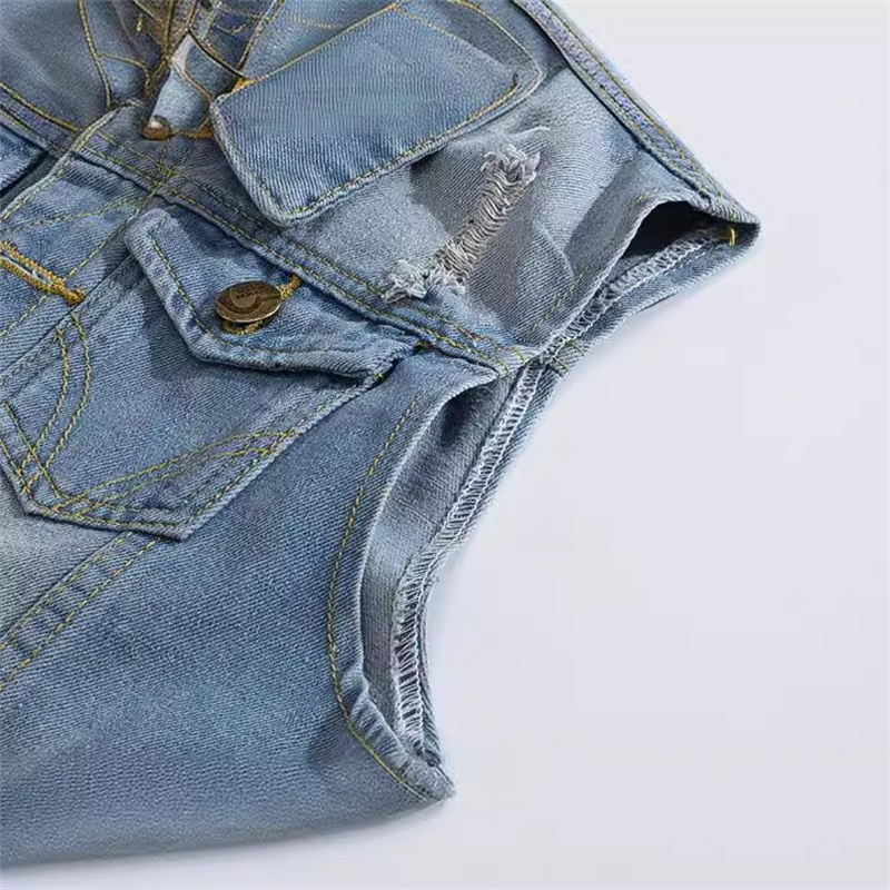 Zerrissene Denim Weste Männer  – Men'S Fashion Vest With Jeans Bewertung und Preis