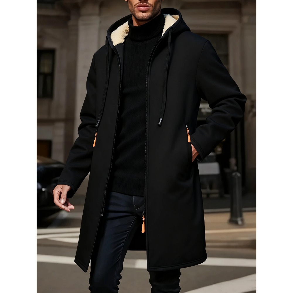 Warmer langer Wintermantel für – Windbreaker Men Zip Bewertung und Preis