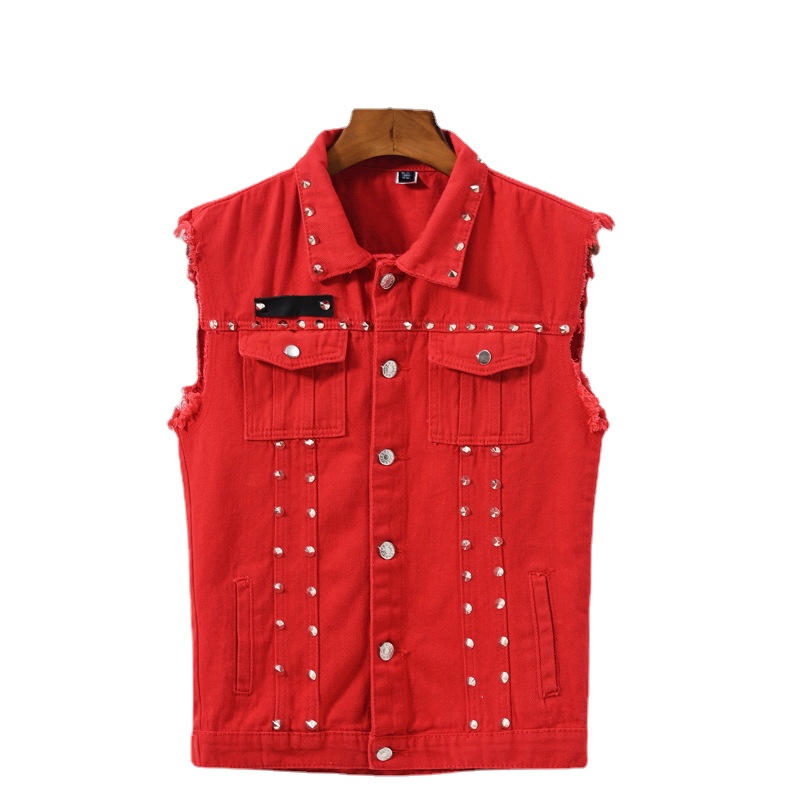 Herren Nieten Punk-Stil Jeansw – Men'S Fashion Vest With Jeans Bewertung und Preis
