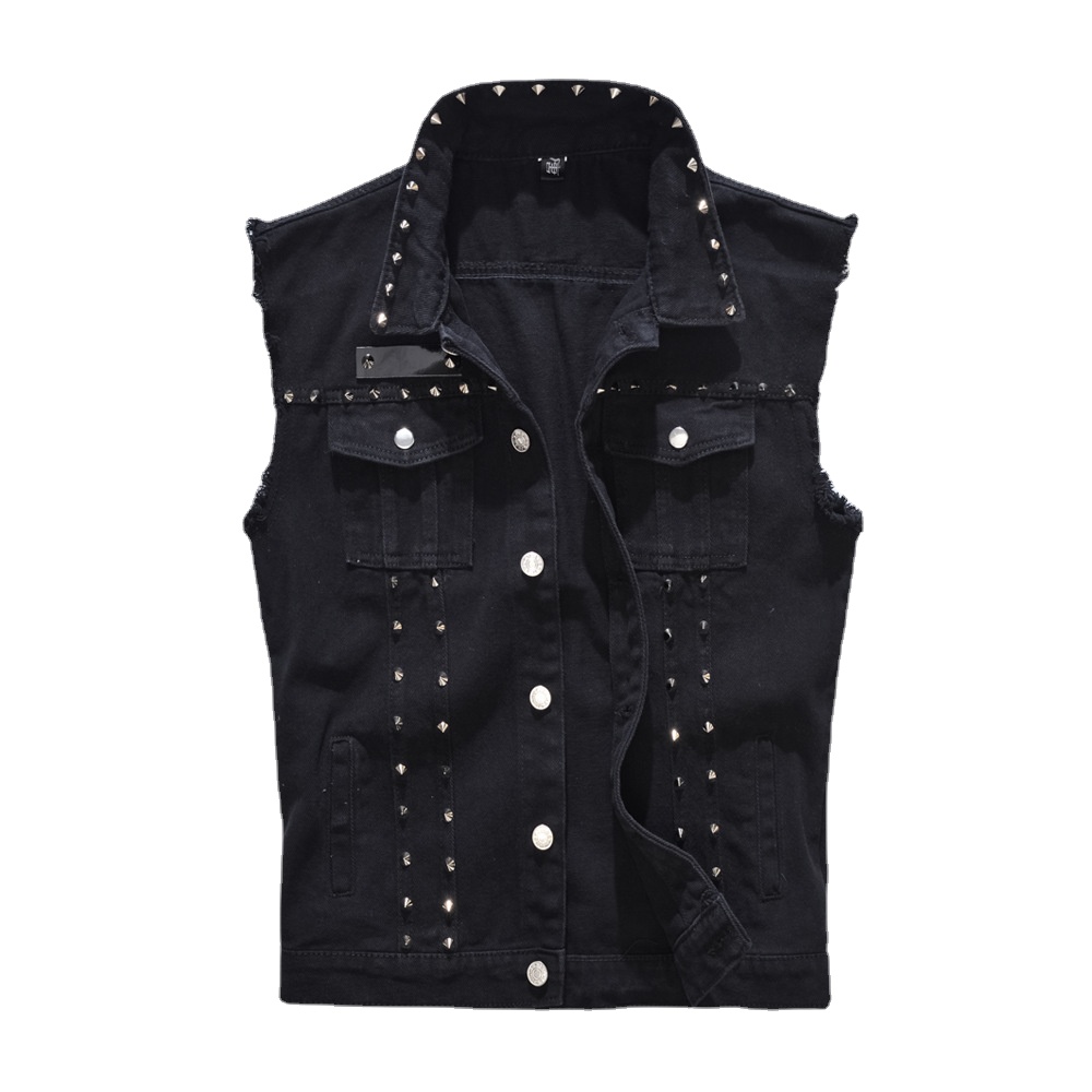 Herren Nieten Punk-Stil Jeansw – Men'S Fashion Vest With Jeans Bewertung und Preis