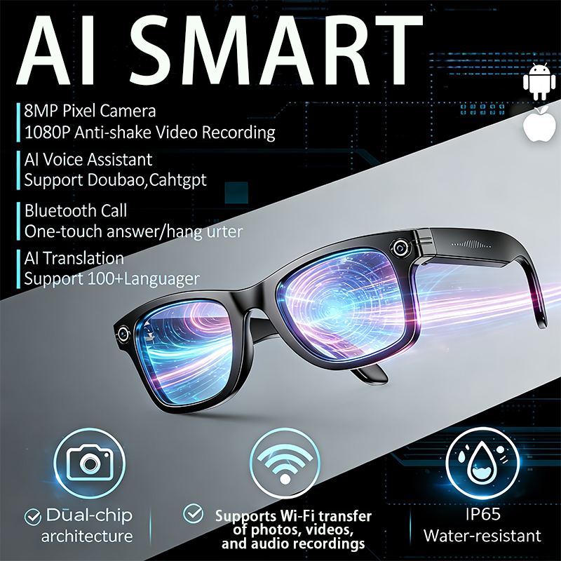 KI-Smart-Brille mit 8MP Kamera – Men'S Fashion Glasses 2026 Bewertung und Preis
