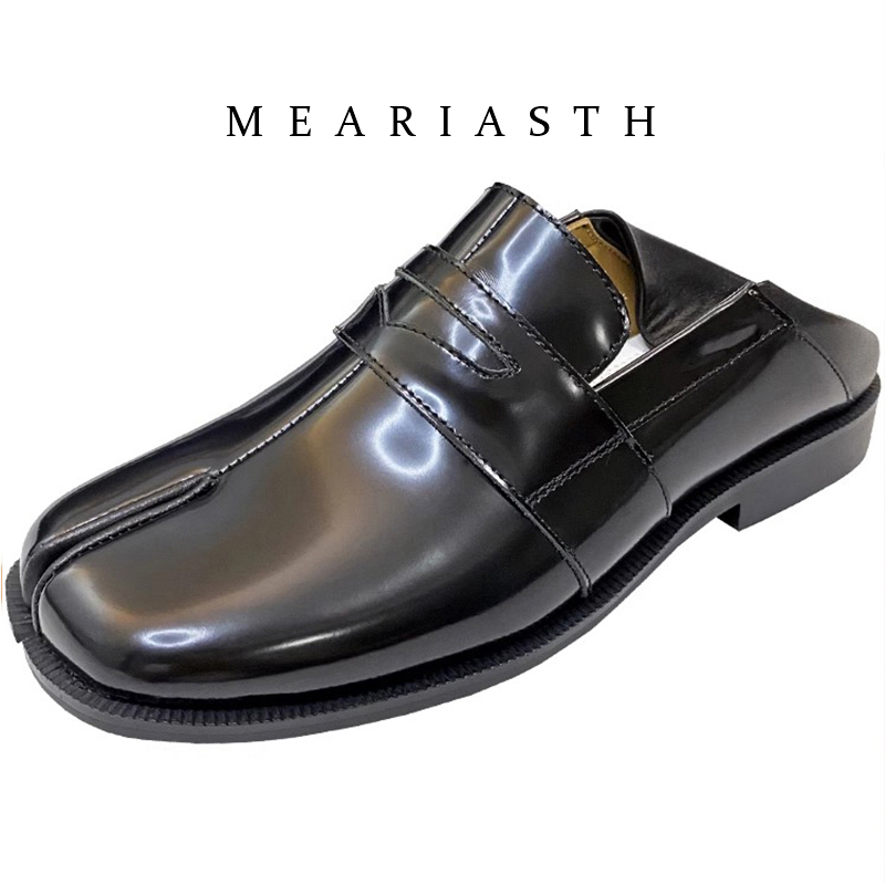 Schwarze Tabi-Schuhe mit getei – Suede Loafers Men Bewertung und Preis