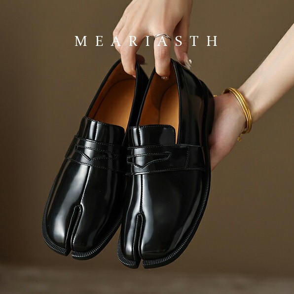 Schwarze Tabi-Schuhe mit getei – Suede Loafers Men Bewertung und Preis