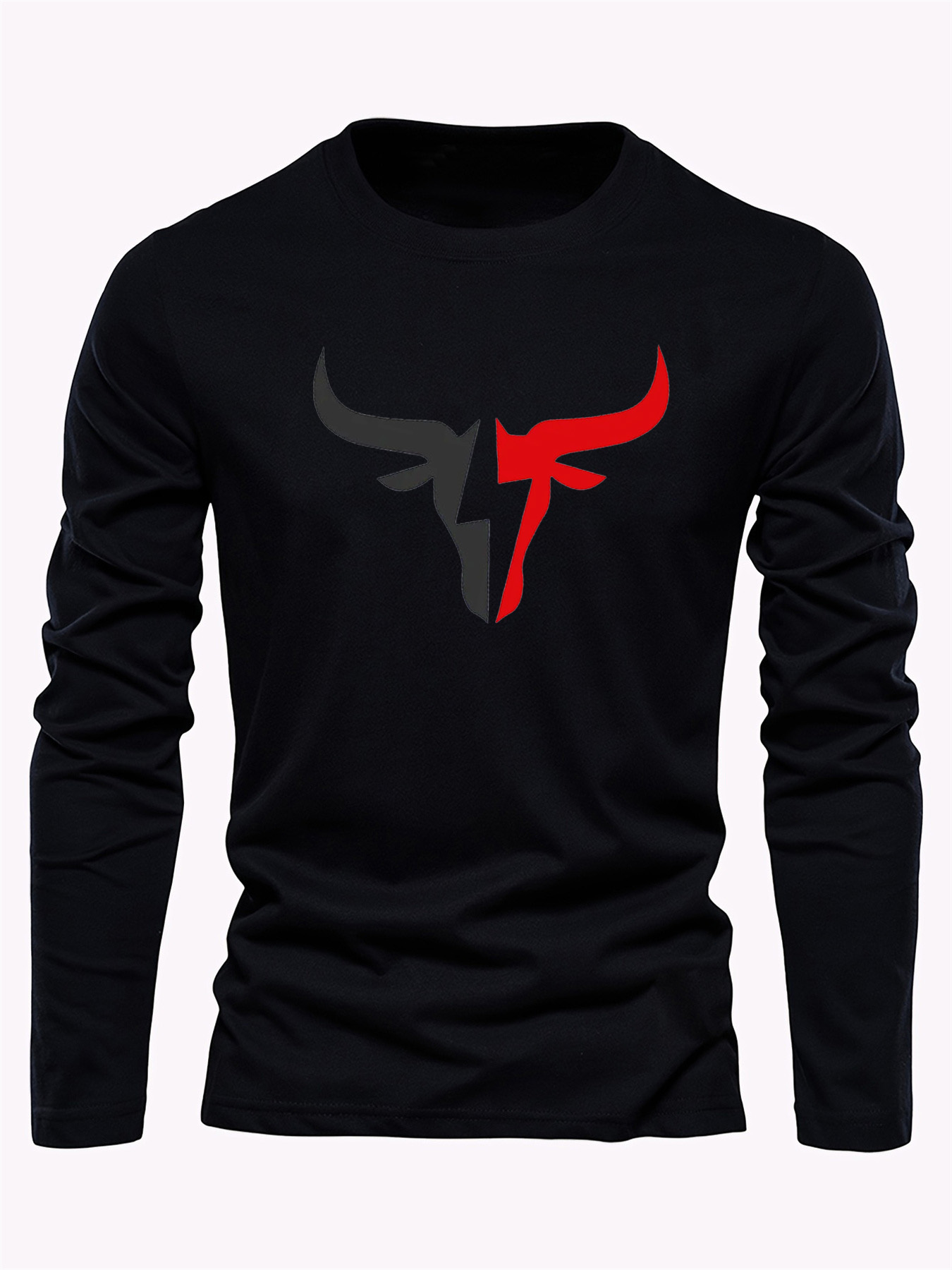Einfarbiges Herren-Langarm-T-S – Men'S Tops Fashion Bewertung und Preis
