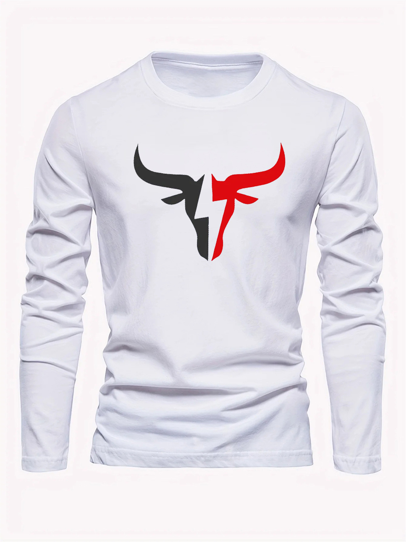 Einfarbiges Herren-Langarm-T-S – Men'S Tops Fashion Bewertung und Preis