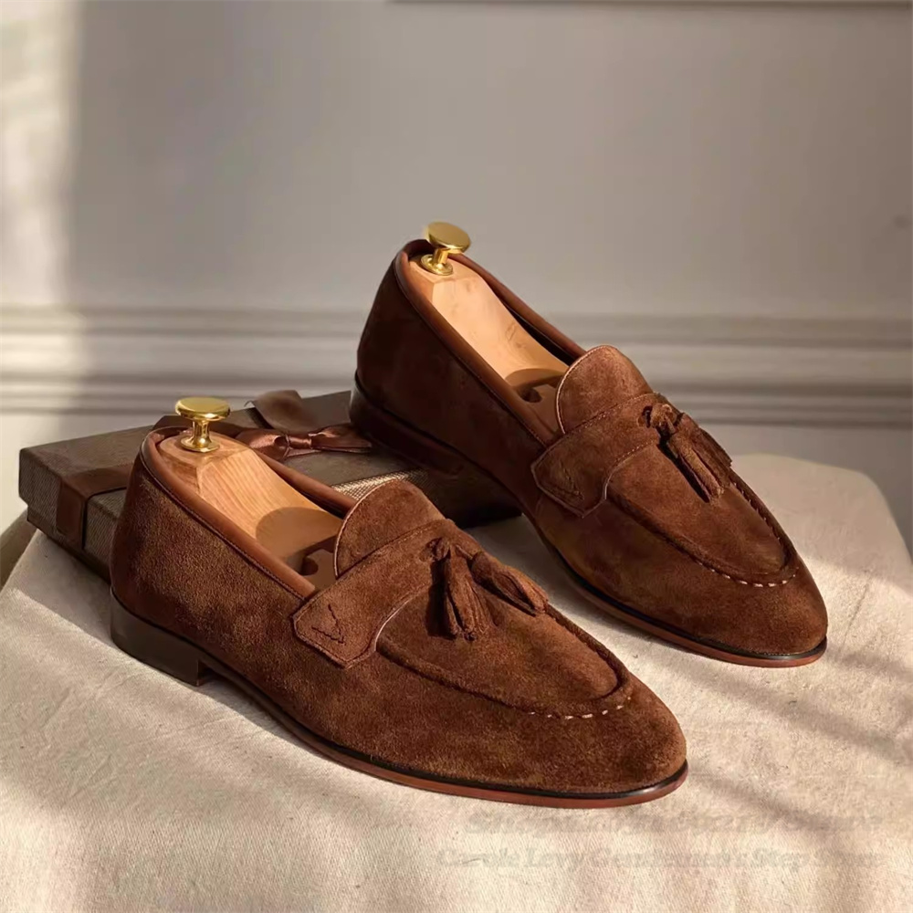 Braune Lederschuhe für Herren, – Suede Loafers Men Bewertung und Preis