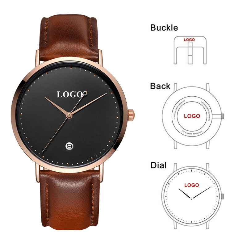 CL026 Schwarz Rose Gold Bauen  – Men'S Fashion Logo Bewertung und Preis