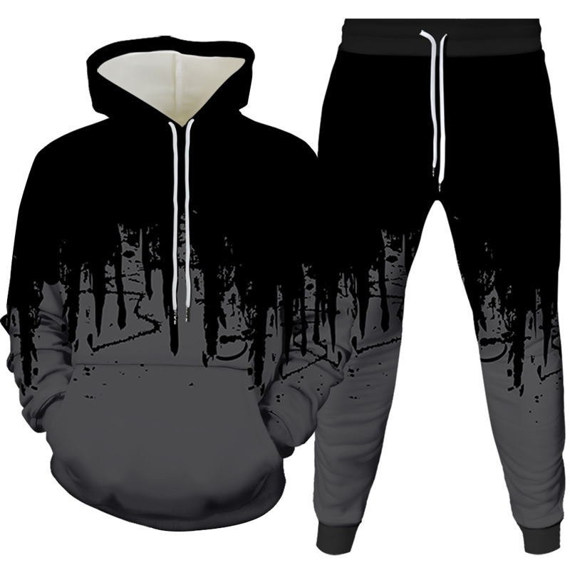 Tinte Malerei 3D Gedruckt Hood – Men'S Fashion Hoodie Bewertung und Preis