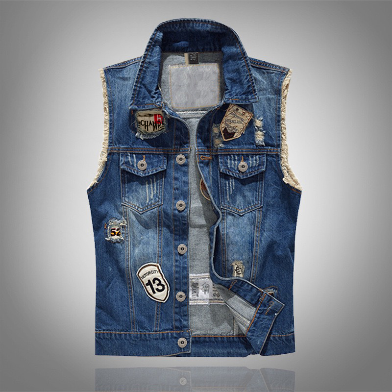 Neue Modische Herren Blaue Läs – Men'S Fashion Vest With Jeans Bewertung und Preis