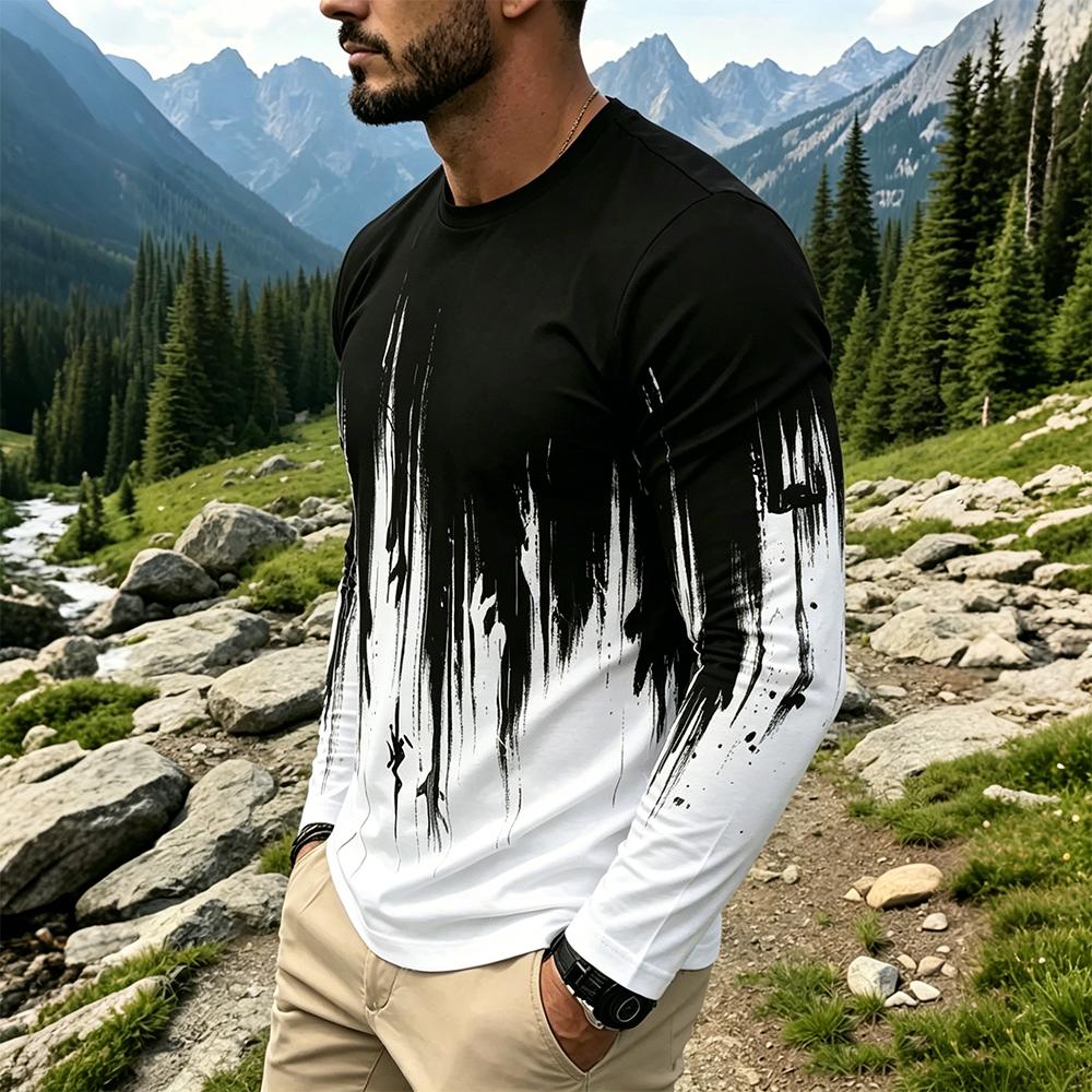 Herren Gradient Ink Splash Lan – Men'S Tops Fashion Bewertung und Preis