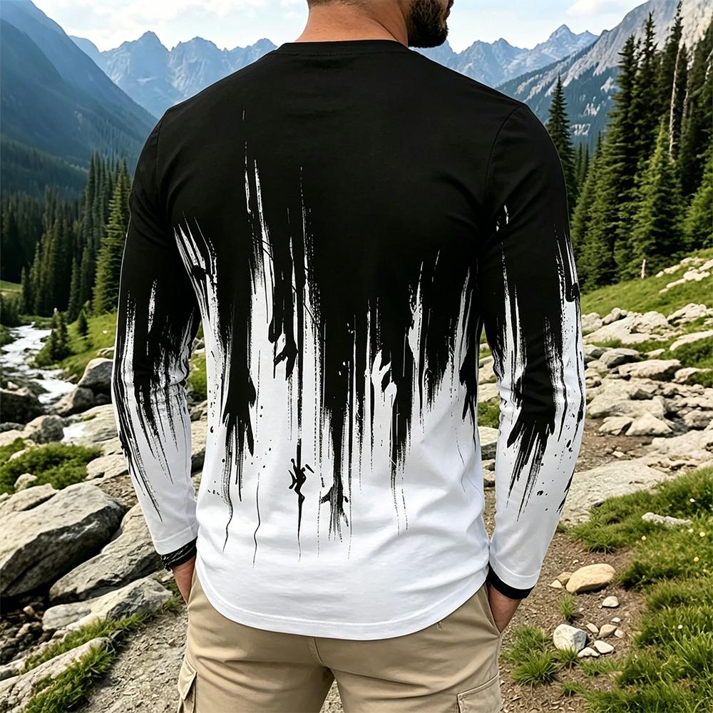 Herren Gradient Ink Splash Lan – Men'S Tops Fashion Bewertung und Preis