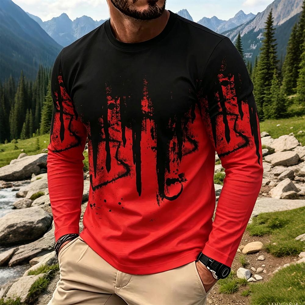 Herren Gradient Ink Splash Lan – Men'S Tops Fashion Bewertung und Preis