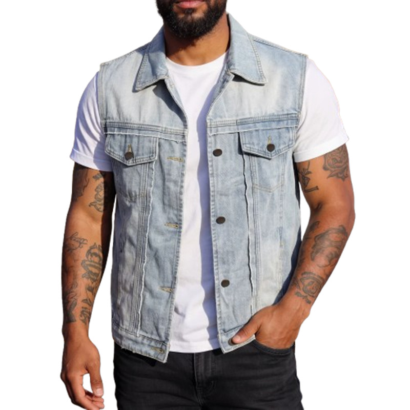 Frühling Sommer Herren Jeanswe – Men'S Fashion Vest With Jeans Bewertung und Preis