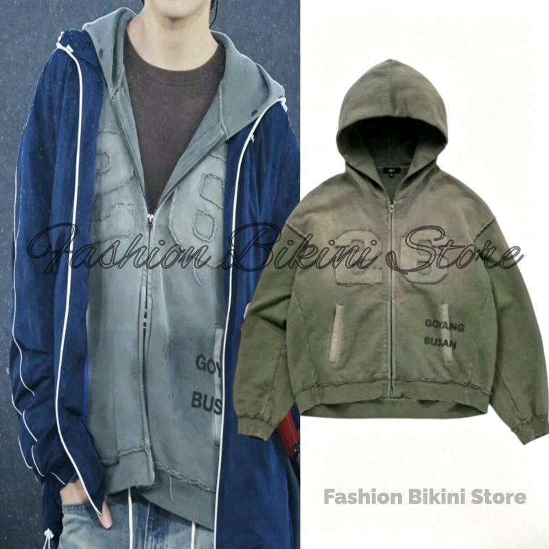 Grau gefärbte Windjacke mit Ka – Windbreaker Men Zip Bewertung und Preis