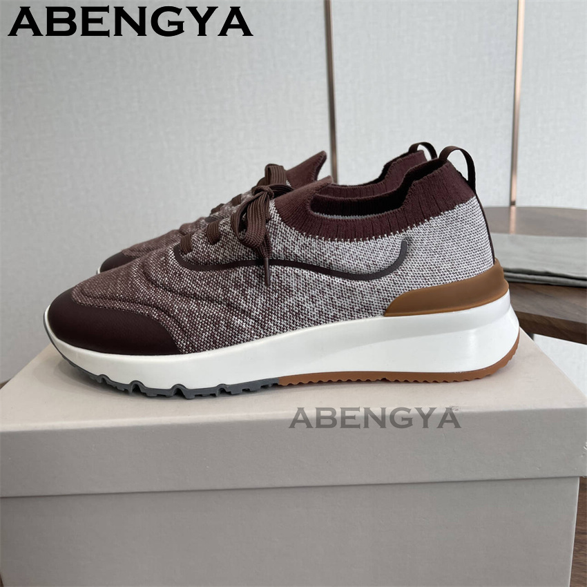 Neue mehrfarbige gestrickte Lo – Men'S Fashion Loafers Shoes Bewertung und Preis