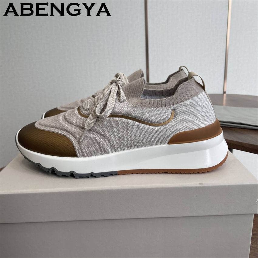 Neue mehrfarbige gestrickte Lo – Men'S Fashion Loafers Shoes Bewertung und Preis